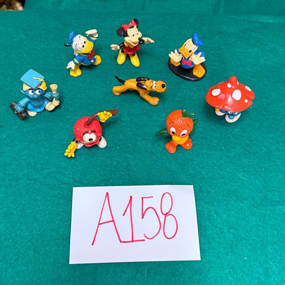 Vintage Disney, Vintage Orange Bird, Vintage Smiling Cherry Man - Figurines